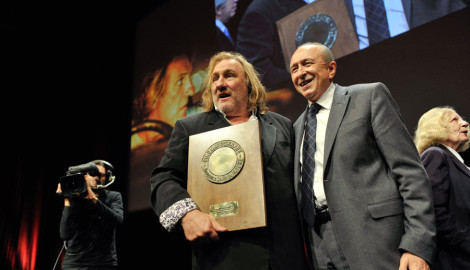 Festival Lumière 2011 | Gérard Depardieu avec Gérard Collomb, maire de Lyon